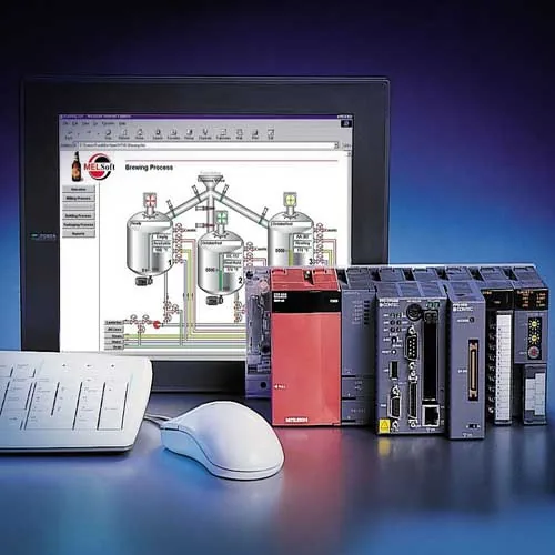 Estación de supervisión con PC y autómatas programables para el control de un proceso industrial